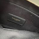 Saint Laurent  Grain De Poudre Chevron Monogram Large Bill Pouch Wristlet Photo 6