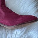 Gianni Bini GB  Sz 9 M Burgundy Red Leather Ankle Booties Boots Nubuck Fall Photo 13