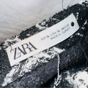 ZARA  Black White Tweed Low Rise Mini Skirt size XL Photo 2