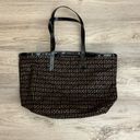 Anne Klein Ann Klein Black & Brown Print Small Open Shoulder Tote / Bag Photo 0