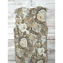 Krass&co Telluride Clothing . Womens Linen Paisley Tank Top Beige Blue Size Small Photo 8