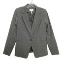 Laundry by Shelli Segal Laundry Shelli Segal Finely Plaid Grey Suit Jacket Blazer/Skirt Set SZ 6 Photo 2