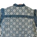 Solitaire  Women’s Sz L NEW Denim Floral Ruffle Eyelet Lace Cropped Shirt Jacket Photo 10