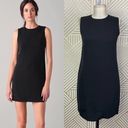 Vince  100% Silk Sleeveless Shift Dress in Black LBD Exposed Zip Back Size US 2 Photo 1