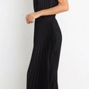 Petal and Pup  Dominique Black Satin Pleated Maxi Dress 4 Photo 4