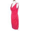 Ralph Lauren Lauren  Women's Dress Sz 12 Pink Lace Cinched Waist Sleeveless Midi Photo 2