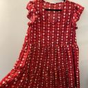 Entro Woman's V-Neck Fit & Flare Red Dress XL Photo 4