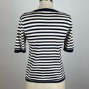 Oak + Fort  Navy Blue Stripe Short Sleeve Top Photo 4