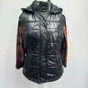 New York & Co. Shiny Black Hooded Quilted Puffer Vest Women’s Size Medium Photo 3