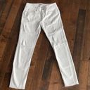 Salvaje denim white skinny jeans Distressed Raw hem Juniors size 5 Photo 1