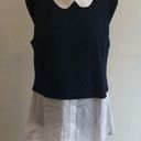 Maison Jules  Mixed Media Sleeveless Blouse sz L Photo 1