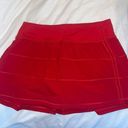 Lululemon Red Pace Rival Skirt Reg 4 Photo 0