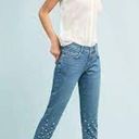 Pilcro and the Letterpress  Size 14 Hyphen Pearl Womens Jeans Beaded Fray Crop Photo 11