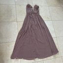 Lulus  Taupe Maxi Dress Flowy Sz Small Photo 2