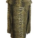 Jean Paul Gaultier soleil fuzzi mesh leopard print ruffle collar dress Sz XL Photo 1