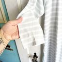 LAKE Pima Cotton Maternity Long Sleeve Striped Nightgown In Celadon Medium M Photo 5