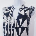 Plenty by Tracy Reese Geometric Print Maxi Dress High Low Ruffle Keyhole Back Size XS Photo 4