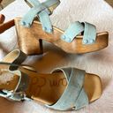 Sam Edelman  Women's Josefine Sky Blue Platform Wedge Sandals Size 7.5 Photo 3