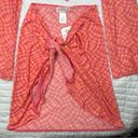 l*space L* Bandera Top & Sarong Bikini Coverup Set Heatwave Pink Orange Size Small Photo 7