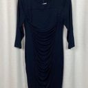 A pea in the pod  Navy Blue Ruched Body Con Maternity Dress Sz.M NWT Photo 0