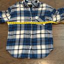 Rails  Women’s Jackson Plaid Shirt Button Front White Admiral Blue Size Small Photo 9