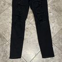 American Eagle  Curvy High-Rise Ripped Jegging Black Photo 4