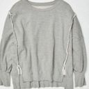 Free People NWOT  / We the Free Camden Sweatshirt - Sand Heather Grey - M Photo 0