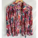 Pleione  Patterned Long Sleeve Button Up Blouse Size Small Photo 0