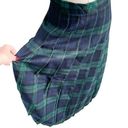 L.L.Bean Vintage 90s  100% wool plaid tartan pleated skirt size S small Photo 1