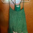 Umgee  green tank top with lace detail size medium Photo 0