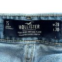 Hollister High Rise Vintage Flare Wide Leg Stretch Jeans Size 7Short  Med Wash Photo 6