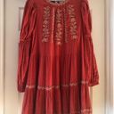 Ulla Johnson  Cere Rust Red Hand Embroidered Embellished Sequin Beaded Dress Sz 2 Photo 3