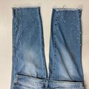 Maurice's  Beaded, Light Washed,Distressed, Cropped Jeans,Size 13/14, Blue,raw hem Photo 7