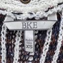 BKE  Buckle Cardigan Womens XS Black Cream Knit Open Flyaway Sweater Western Photo 8