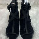 Denim supply Ralph Lauren Black Suede Peep Toe Ankle booties Size 7 BIN 16 Photo 5