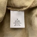 Harper  Women's Blend Blouse Tan Linen Cotton Blend Short Sleeve Puff Sleeve Photo 5