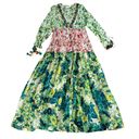 Rococo  Sand Romantic Floral Maxi Dress Green Photo 0