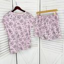 Disney  Winnie The Pooh Pajama Sleep Set Tee Shorts Pink Medium Photo 3