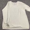 Calvin Klein  Women’s Sweater Size Large White Cable Knit Chunky Pullover Jumper Photo 6