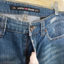 DKNY  Embroidered Paint Splash Denim Flare Jeans 5 Photo 6
