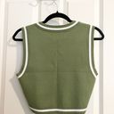 Urban Outfitters Cropped Sweater Vest Green Pattern Photo 1