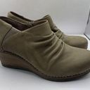 Dansko  Sheena taupe suede ruched round toe ankle bootie wedges 41 US 10.5-11 E2 Photo 0