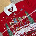 Ugly Christmas Sweater Vintage  collared birds birdhouse grandma Photo 2