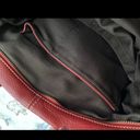 Vintage 90s purse Celsius RED leather satchel handbag Y2K retro ring detail bag Photo 12