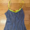 Natori Josie by  Gray Lime Green Lace Sleep Minimalist Preppy Tank Photo 1