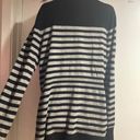 White House | Black Market  Size Medium Gray Stripes Striped Cardigan Sweater WHBM Photo 6