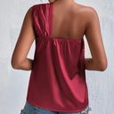 SheIn One Shoulder Satin Top Photo 1