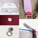 Fendi Authentic  Calfskin Strap You Red Pink & Maroon Tri-Color Bag Strap Photo 12