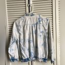 American Eagle AEO Acid Wash Mini Bomber Jacket Size Small Cropped 3/4 Sleeve Photo 4