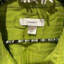 cj banks  3/4 sleeve button down shirt chartreuse green size X (14W) Photo 1